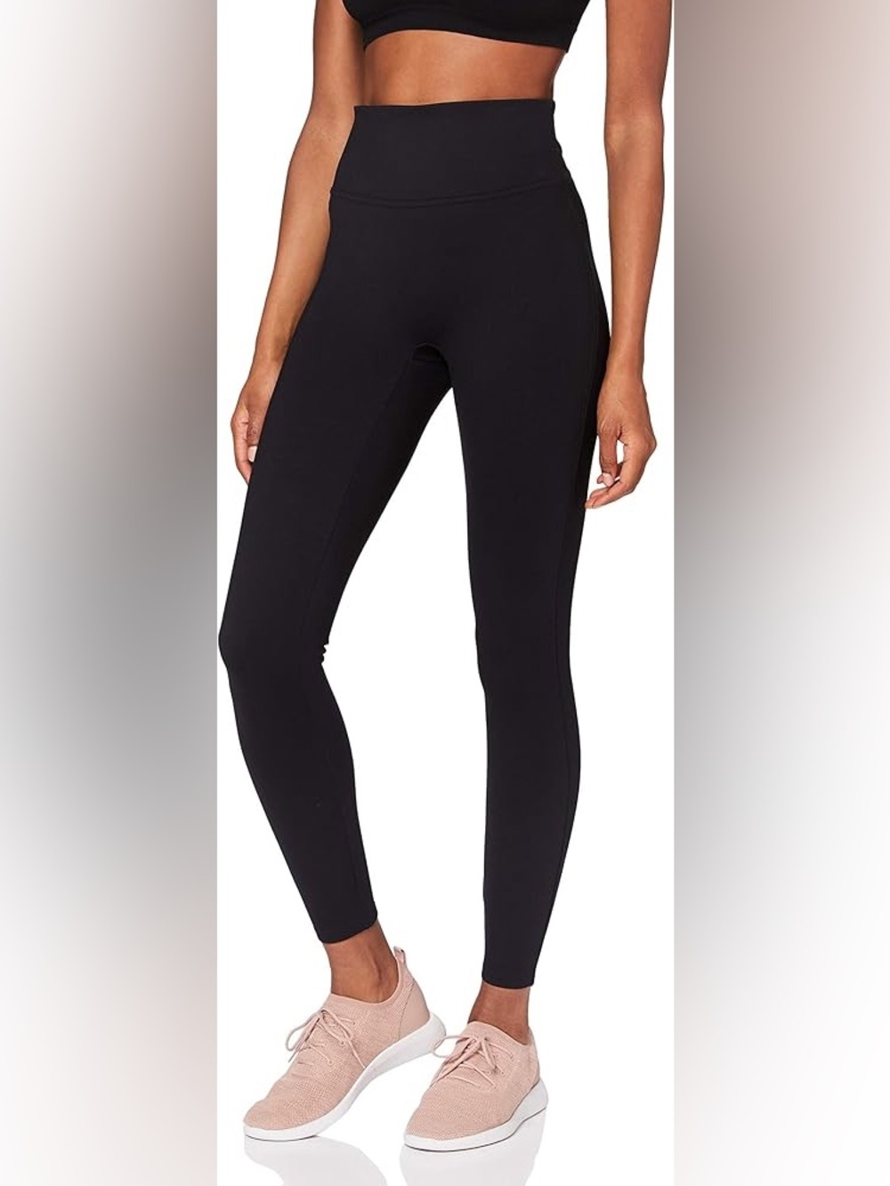 Spanx Black Ponte Ankle Leggings Small Petite High Rise Pull-On Pants